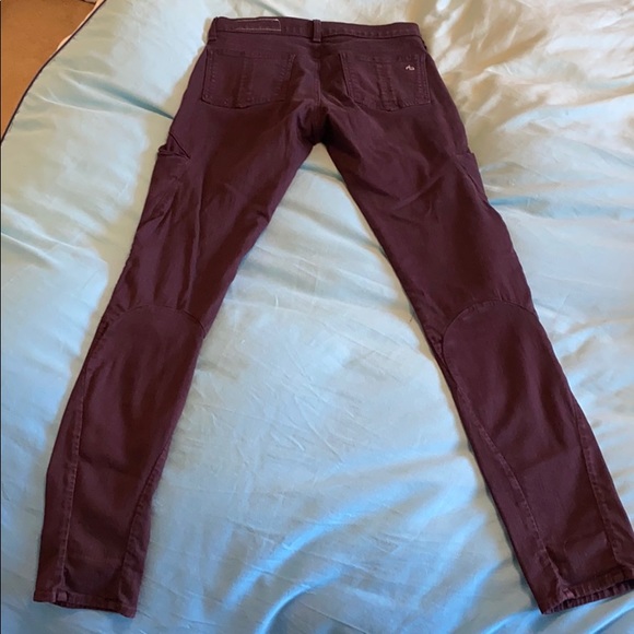 Rag & Bone Dark Burgundy Skinny Jeans - Picture 3 of 3